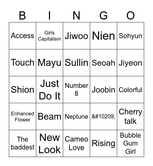 triples Bingo Card