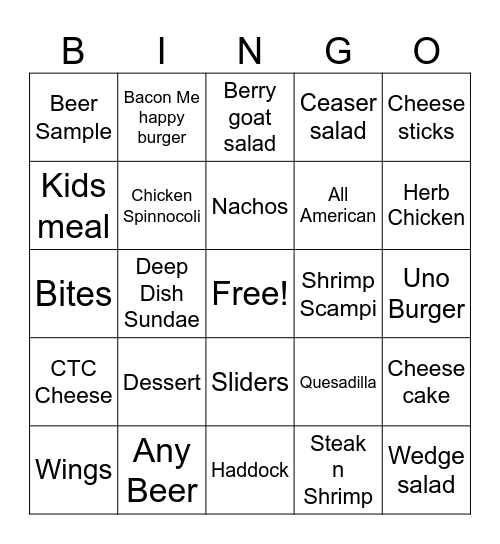 Unos Leominster Bingo Card