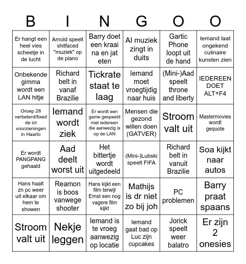 LAN 2026 Bingo Card