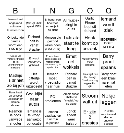 LAN 2026 Bingo Card