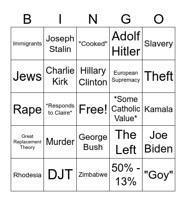 Nick Bingo Card