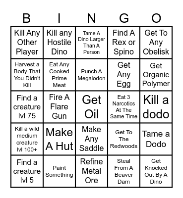 Ark Bingo Card