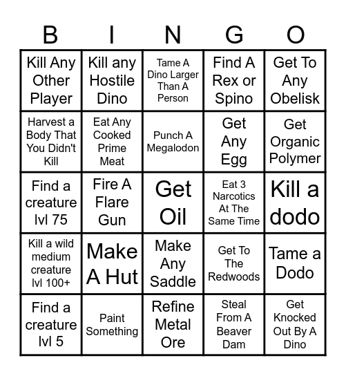 Ark Bingo Card