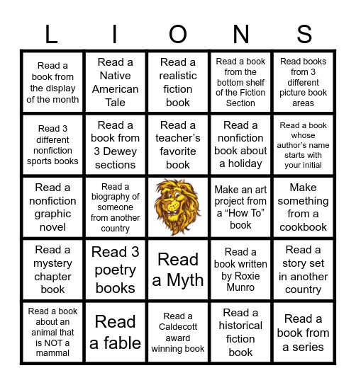 Third Grade Book Bingo Card