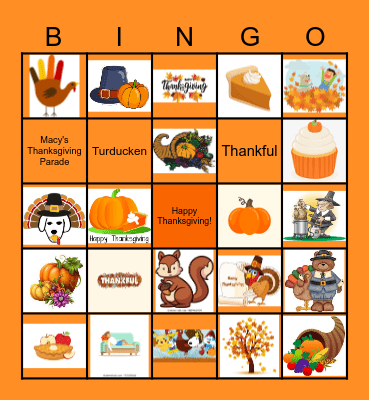 2025 Thanksgiving Bingo Card