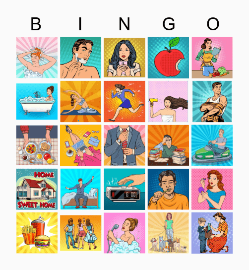 LA ROUTINE QUOTIDIENNE Bingo Card