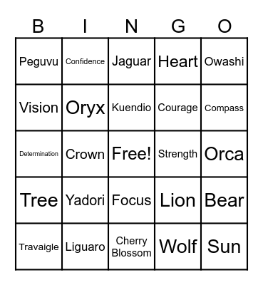 Houses of JCMS Bingo Card