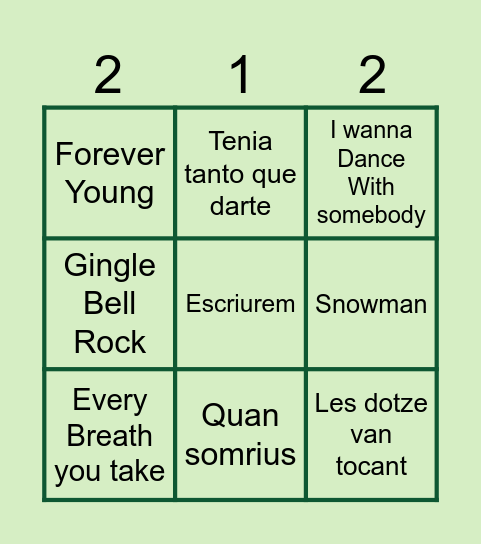 BINGO DE NADAL Bingo Card