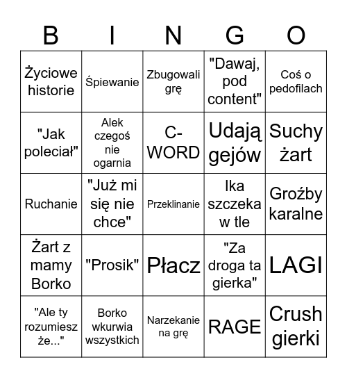 Bingo ale to typowy film na kanale Bingo Card
