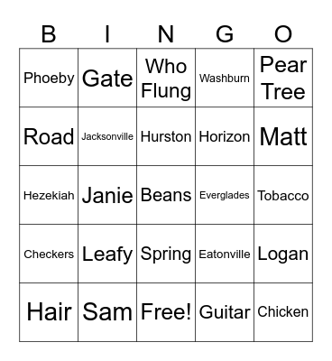 TEWWG BINGO Card