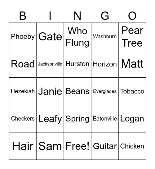 TEWWG BINGO Card