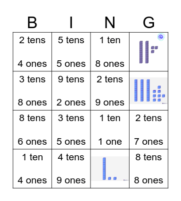 Place Value Bingo Card