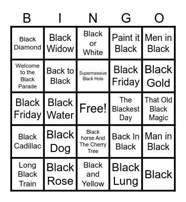 Black Friday Bingo Card
