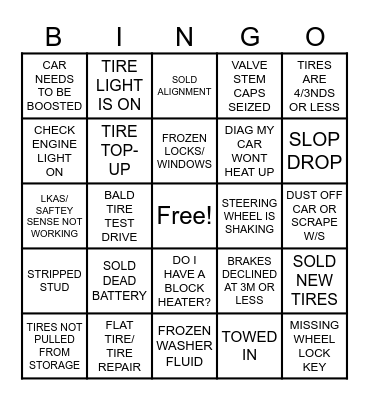 TECH SNOWDAY BINGO Card