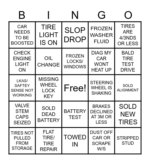 TECH SNOWDAY BINGO Card