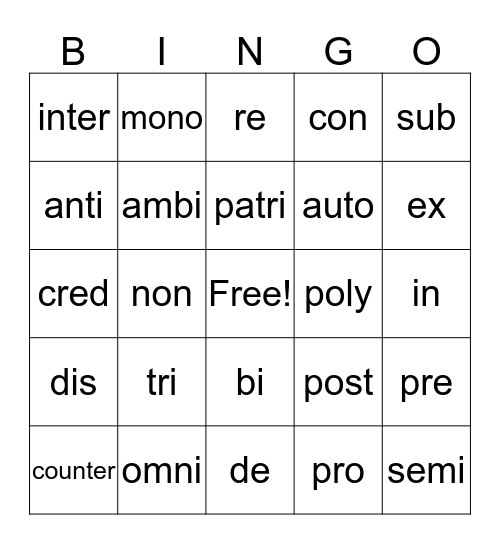 prefix-bingo-card