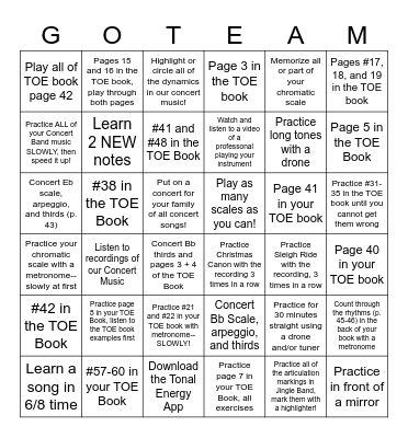 Thanksgiving Break, Due December 4th Bingo Card