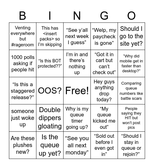 PNW Poke TCG Bingo Card