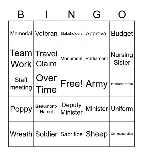 CPE Christmas Bingo Card