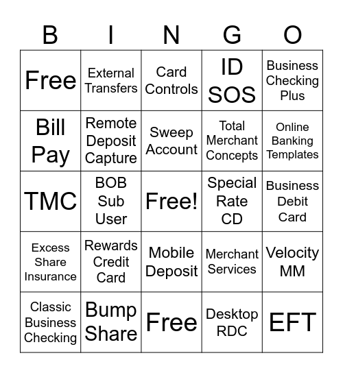 Let's Talk Biz Bingo Card