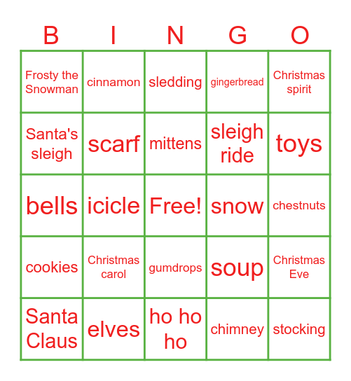 Halifax Holiday Bingo Card