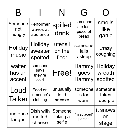 Cirque du Steen Bingo Card