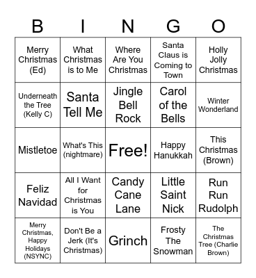 Christmas Bingo 2 Bingo Card