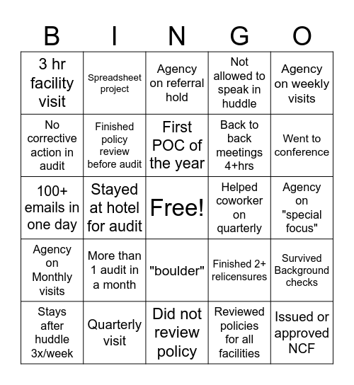 RLU Bingo 2025 Bingo Card