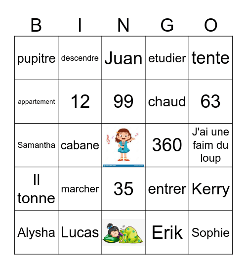 8th Grade Bingo Card