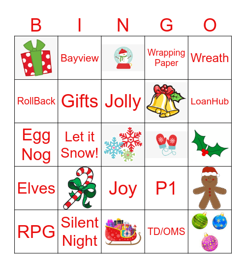 Guild Holiday Bingo Card