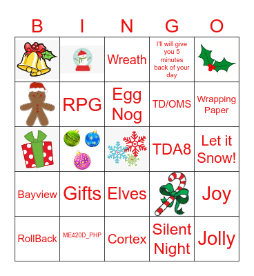 Guild Holiday Bingo Card
