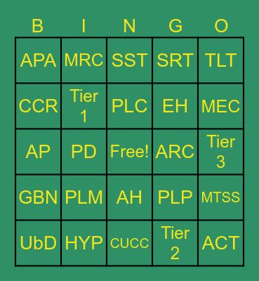 LINGO BINGO Card