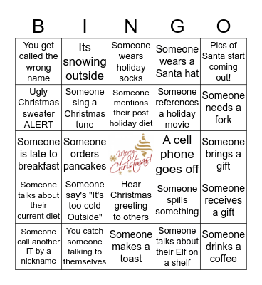 IBI Christmas Bingo! Bingo Card