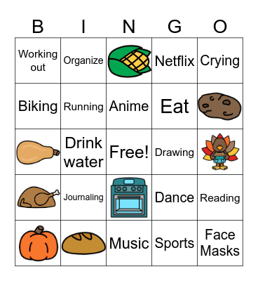 SHUFFLE Bingo Card