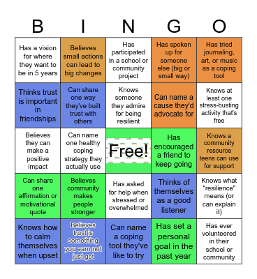 Icebreaker: Resilience & Leadership Bingo Card