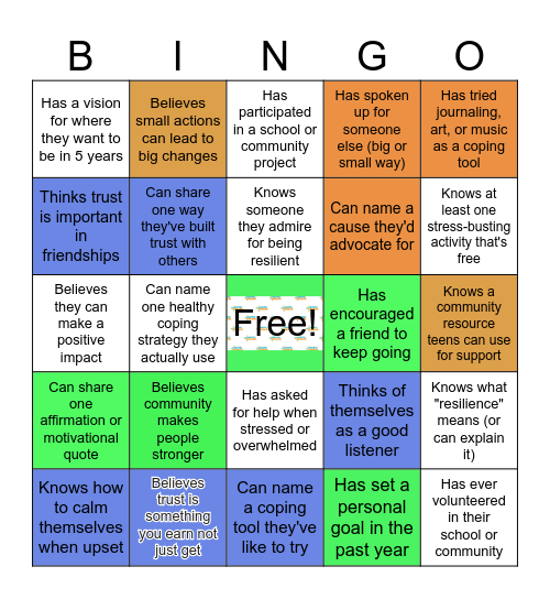 Icebreaker: Resilience & Leadership Bingo Card