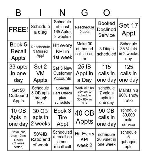 BDC Bingo Card