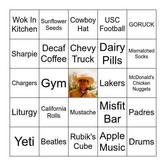 Adrian Bingo Card