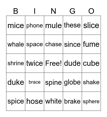 GOBBLE Bingo Card