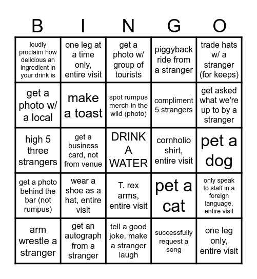 RUMPANEER BINGO! Bingo Card