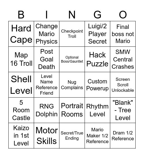 Dram 3 Bingo Card