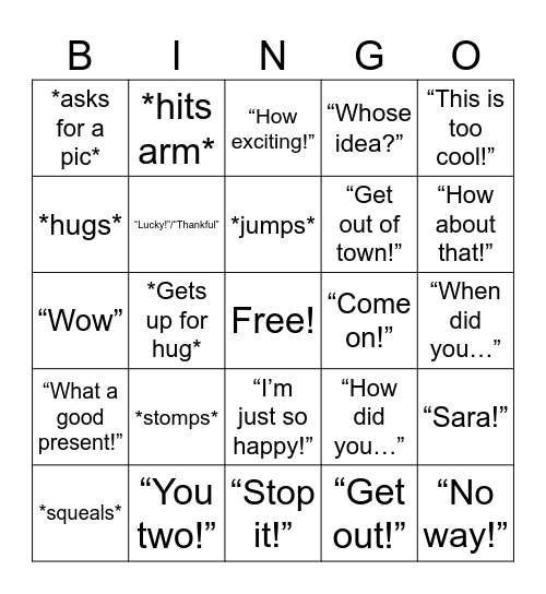 Di-isms Bingo Card