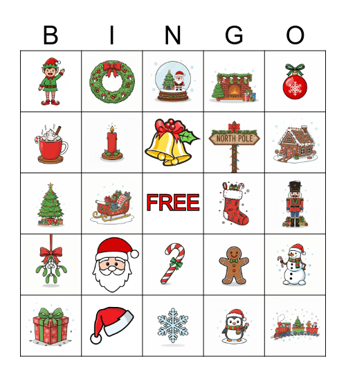 Christmas Jingle Bingo Card