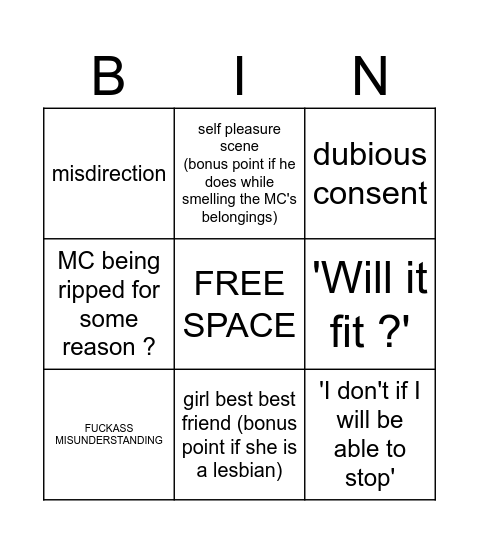 BL BINGO Card