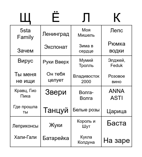 25.11.25 - ФНП - УАН ЛАВ! Bingo Card