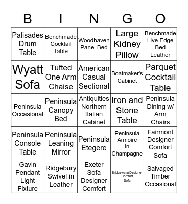 BASSETT LAUNCH 2017 NEW GOODS Bingo Card