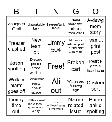 Bingo Card