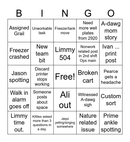 Bingo Card