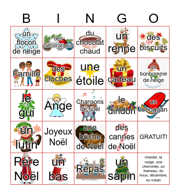 Noel Bingo Card