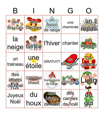 Noel Bingo Card